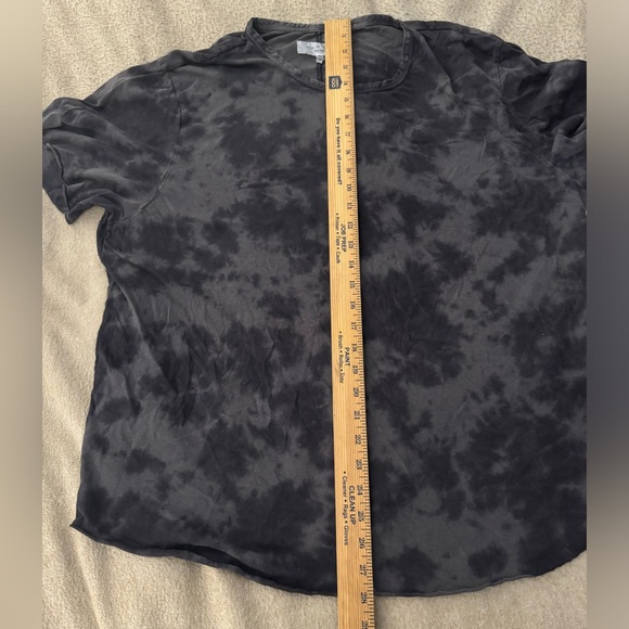 Rag & Bone Men’s Haydon Relaxed Linen Cotton Tie Dye Tee in Grey/Black Size XXL - Picture 6 of 8